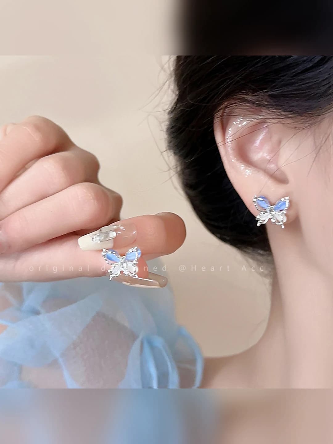 A1659 Синий~Серебряная игла
