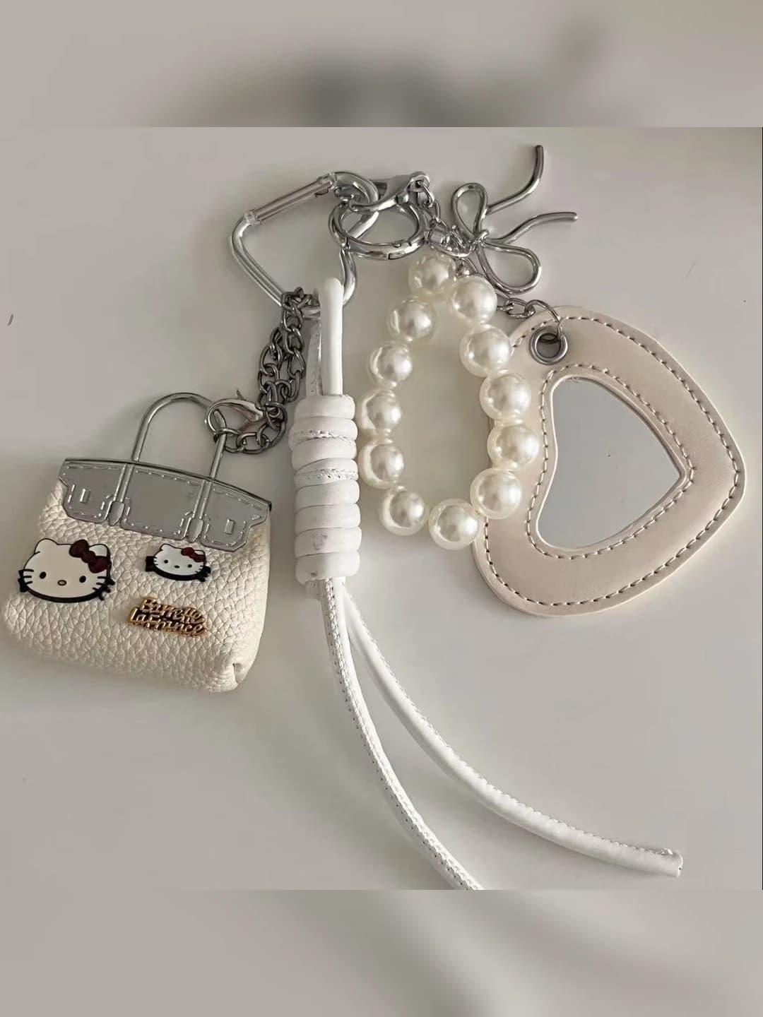 White heart KT charm