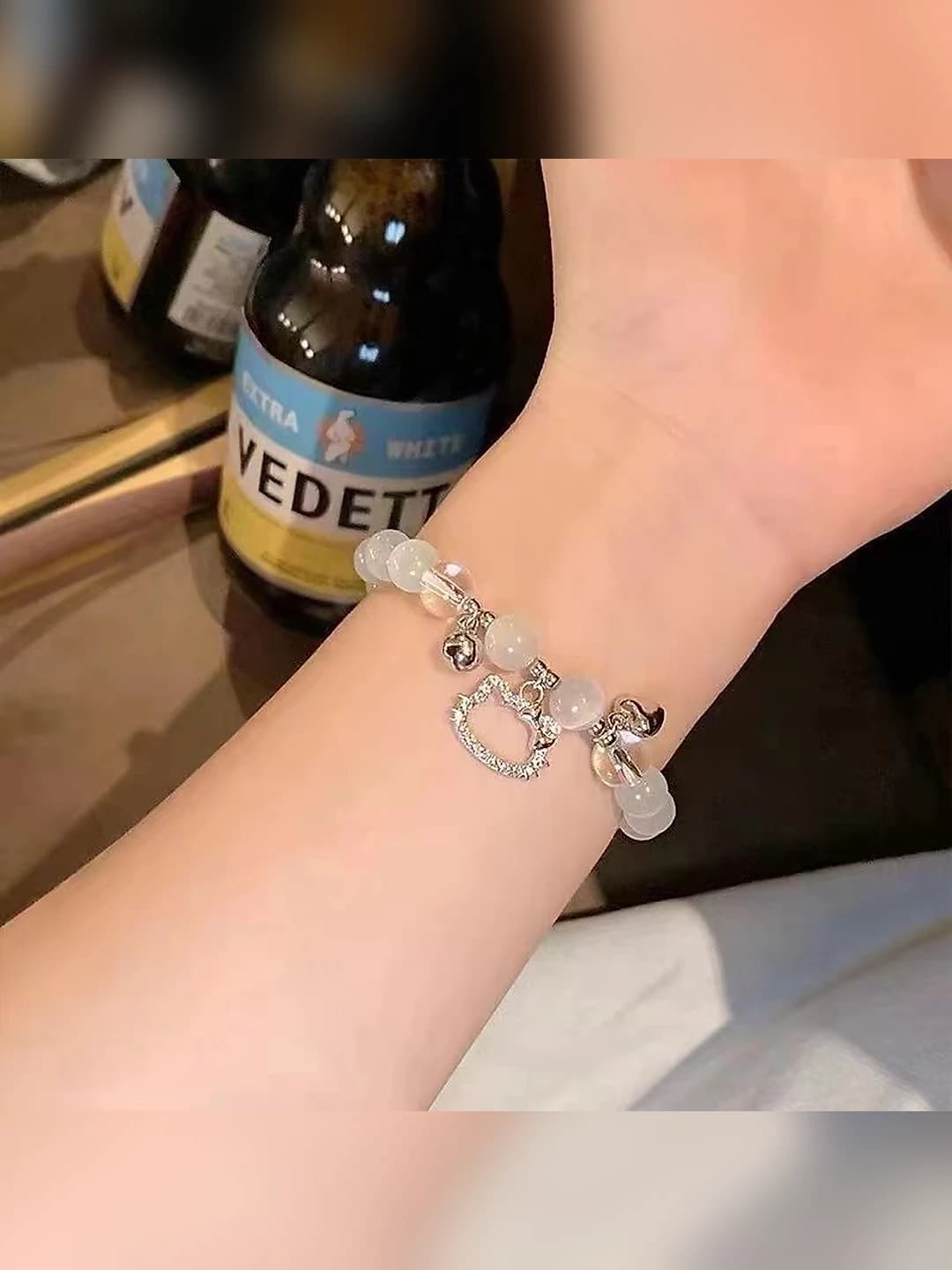 Cut-out KT cat bracelet