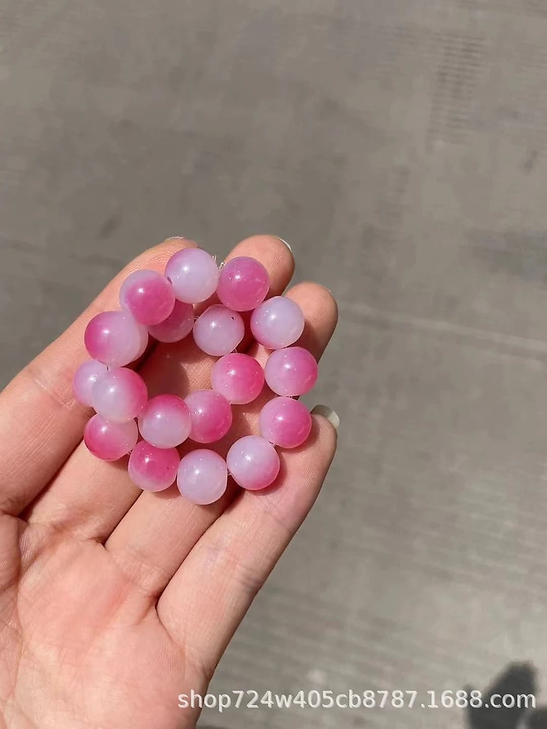 10m small clear pink glass