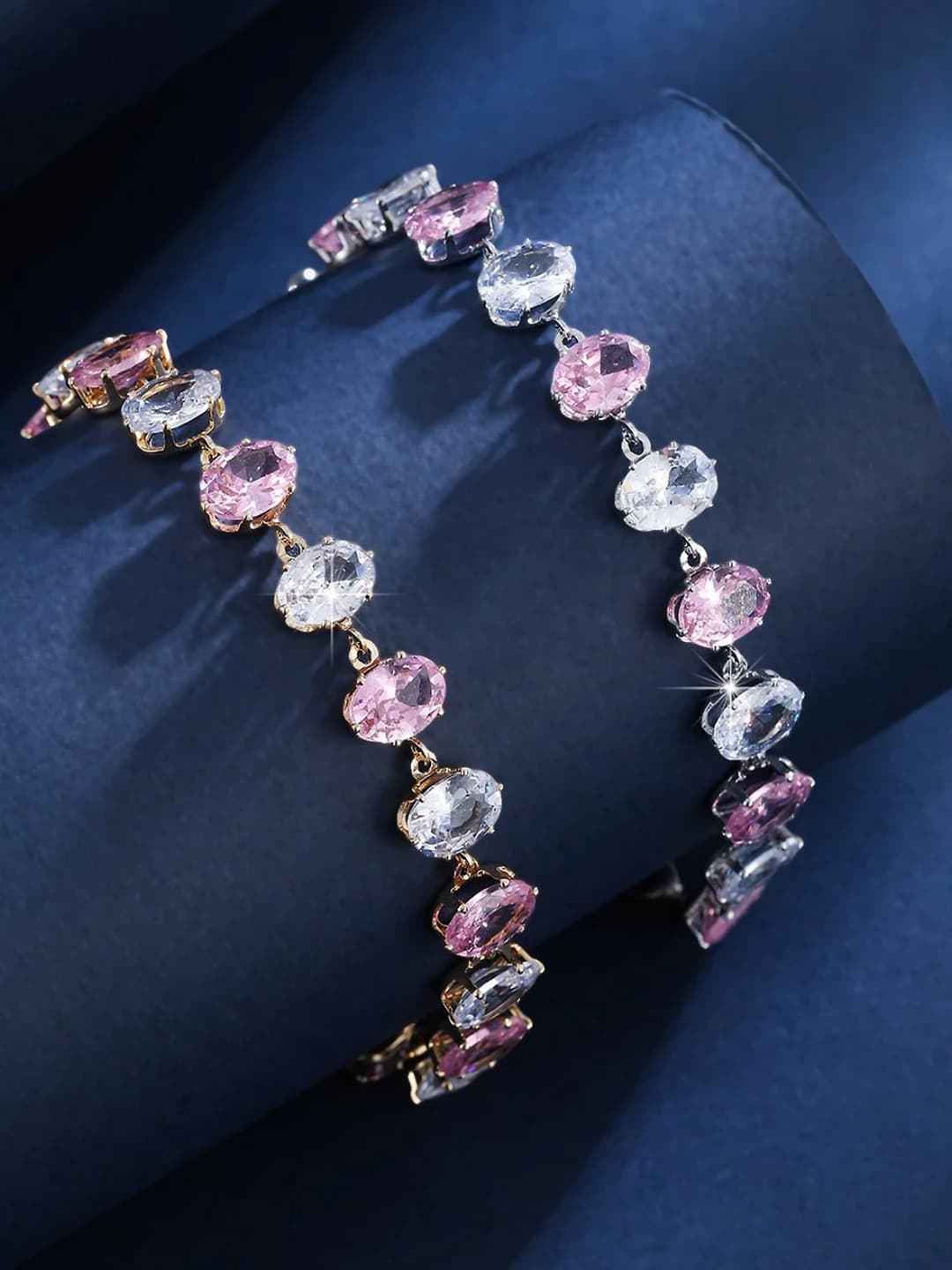Women's oval zircon bracelet