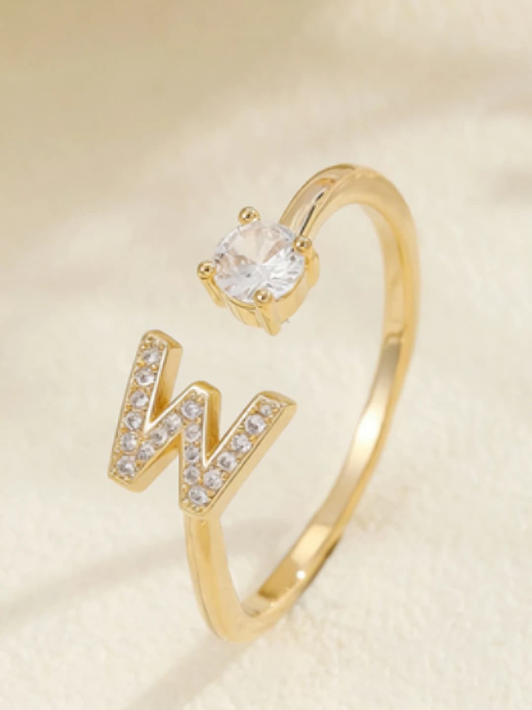 Gold letter W