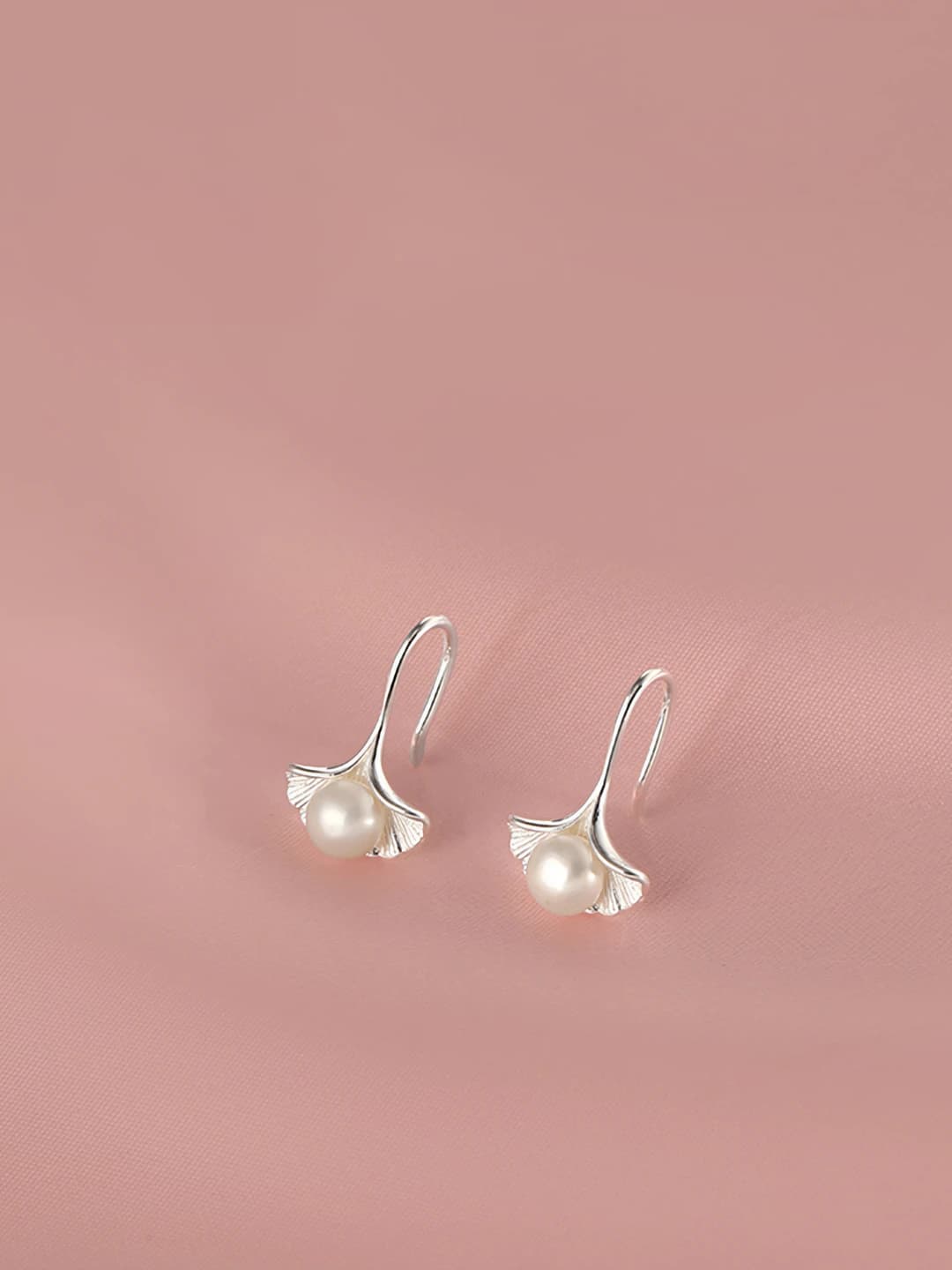 Ginkgo leaf pearl Silver