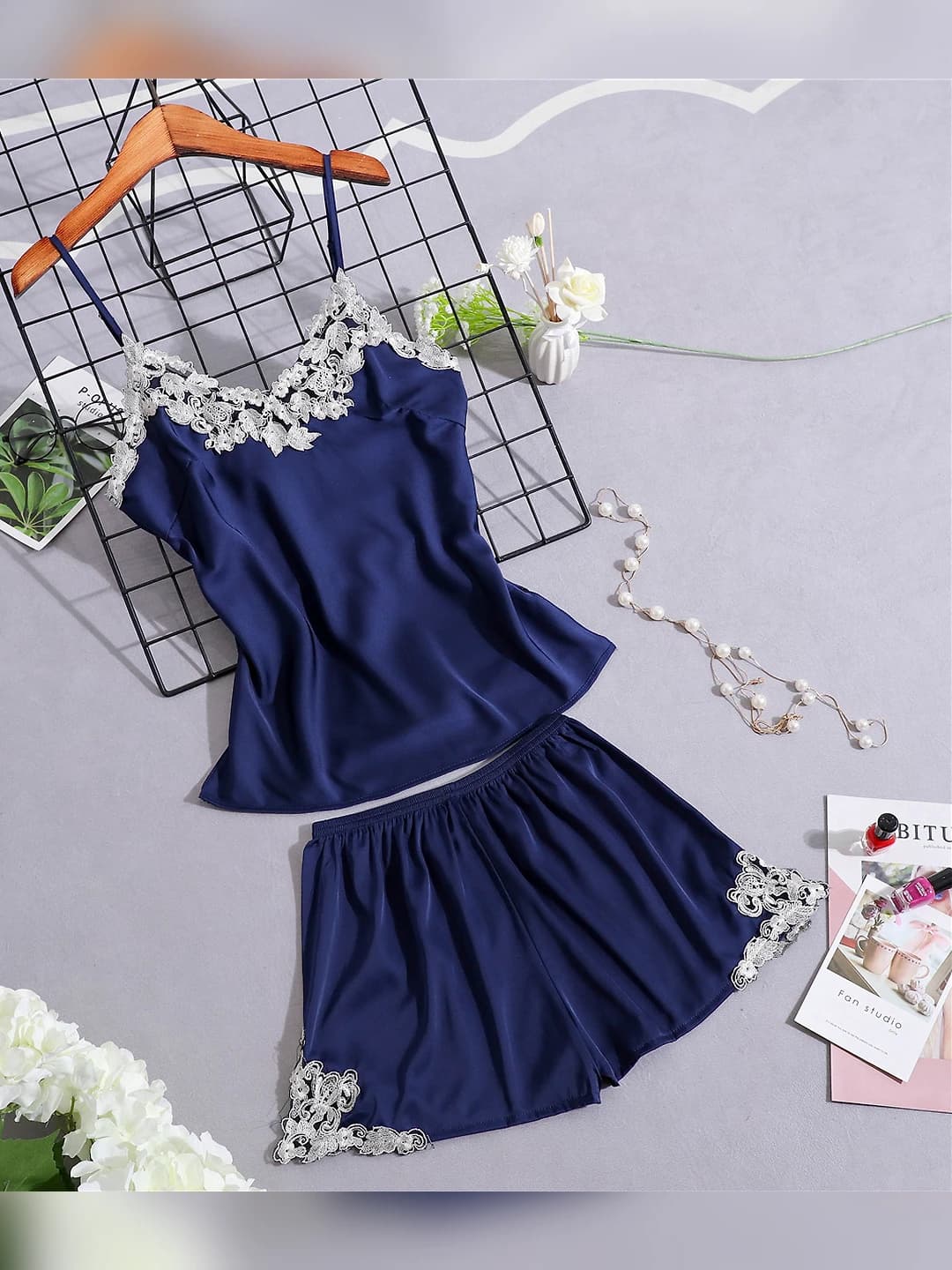 Navy (808 satin chiffon)