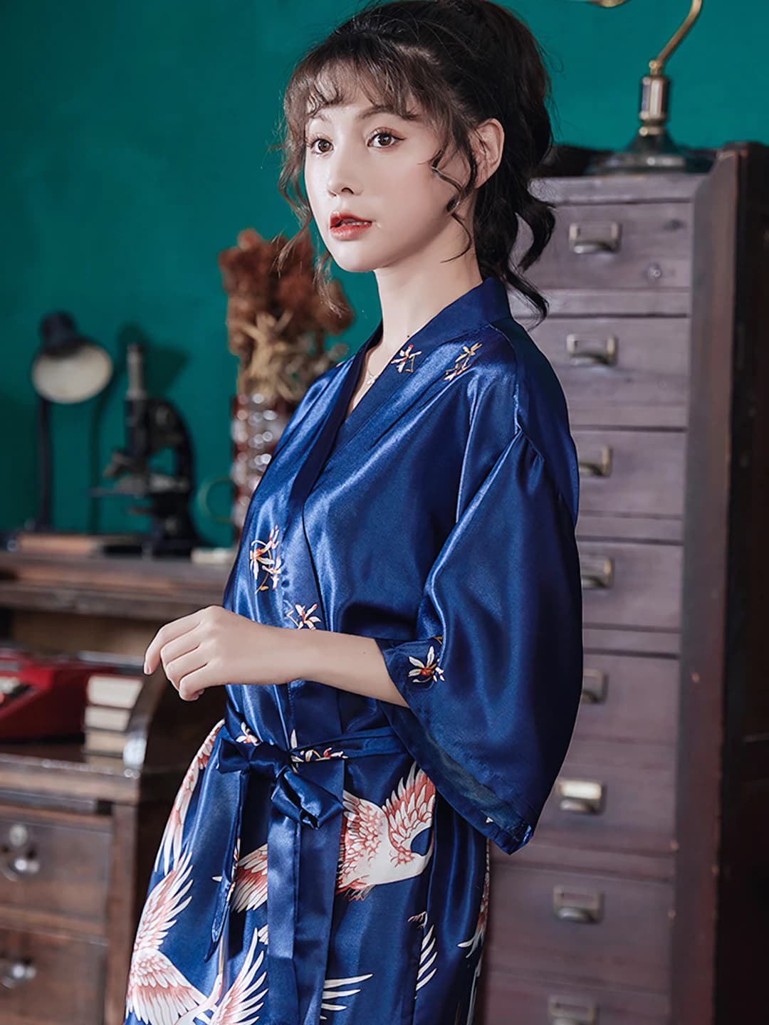 Cranium Robe - Navy Blue (Long Length)