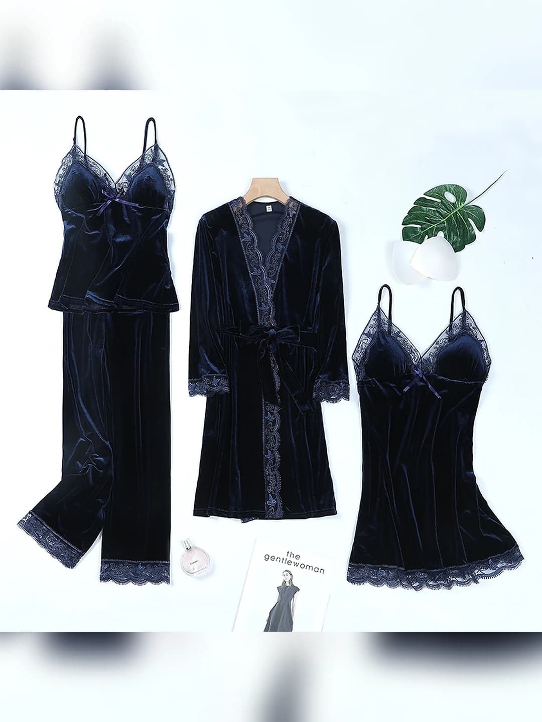 Velvet, 4-piece set - navy classic