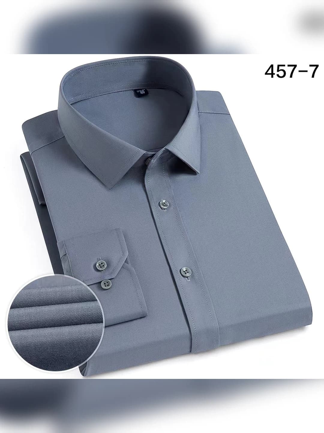 457-7 light gray men's long sleeves