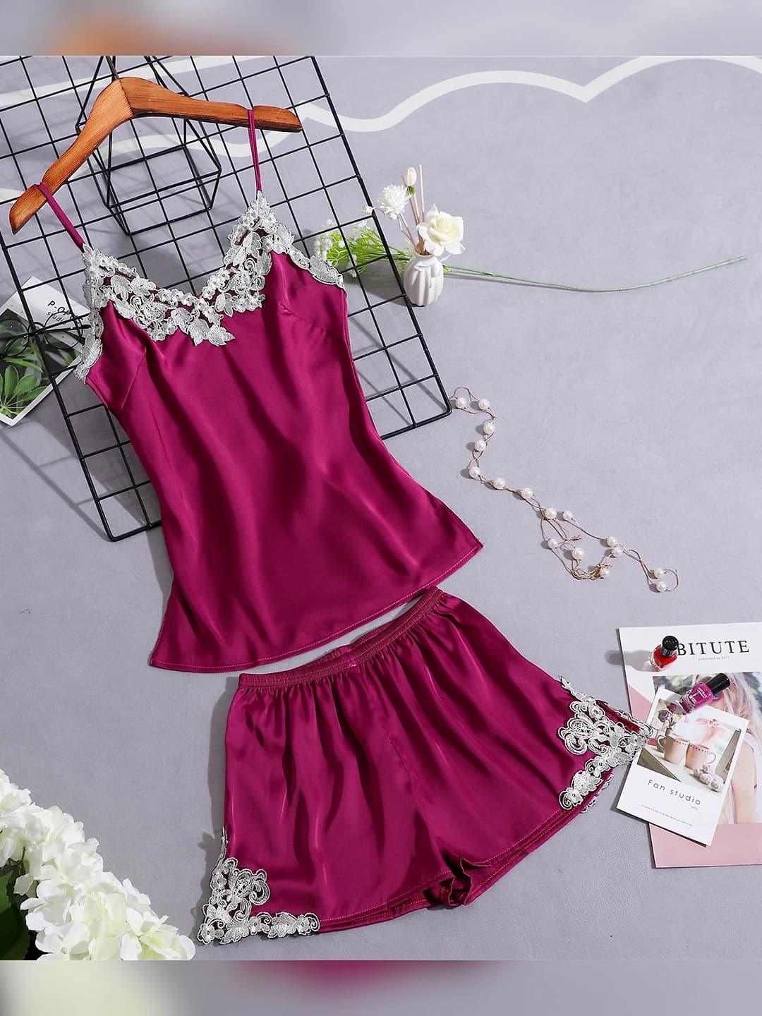 Magenta (808 satin chiffon)