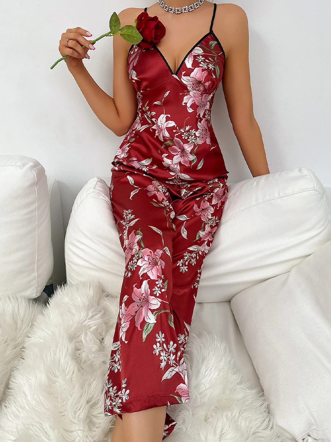 Red floral
