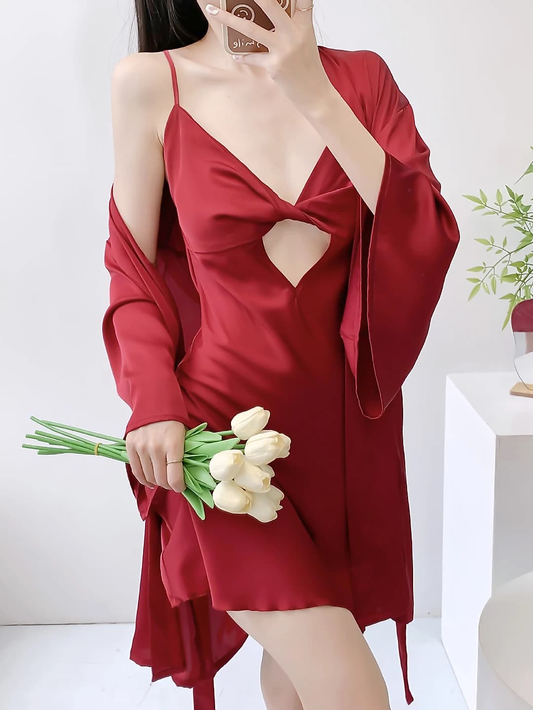 Wine red (knot 2pc set)