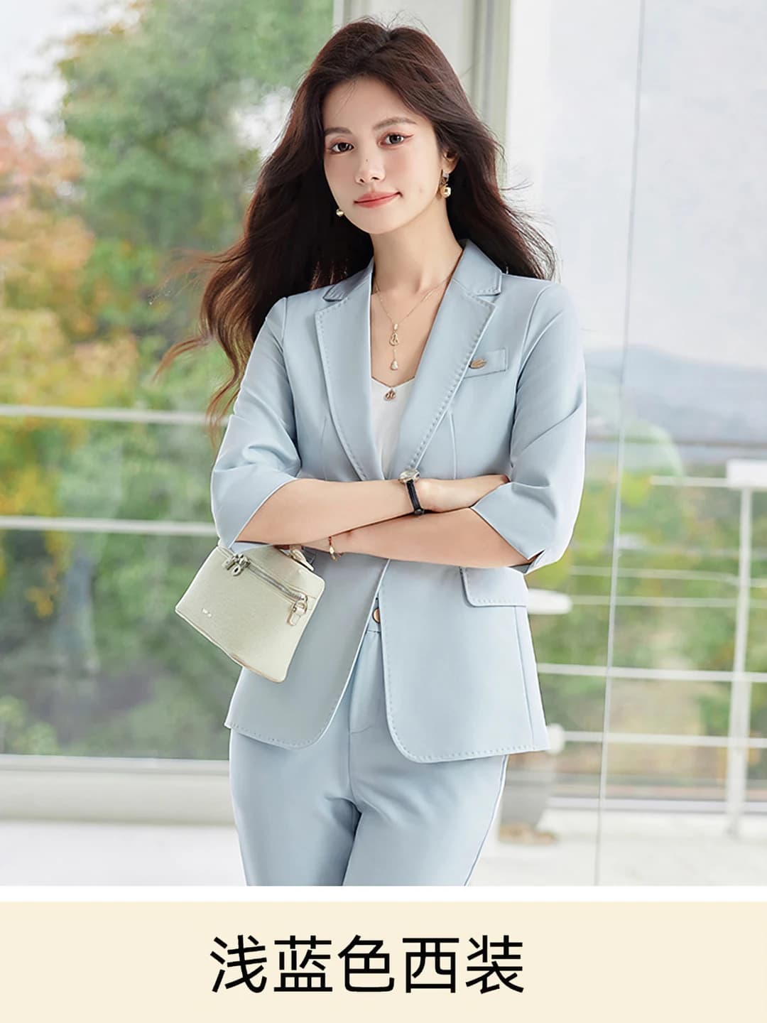 Light blue suit 6026