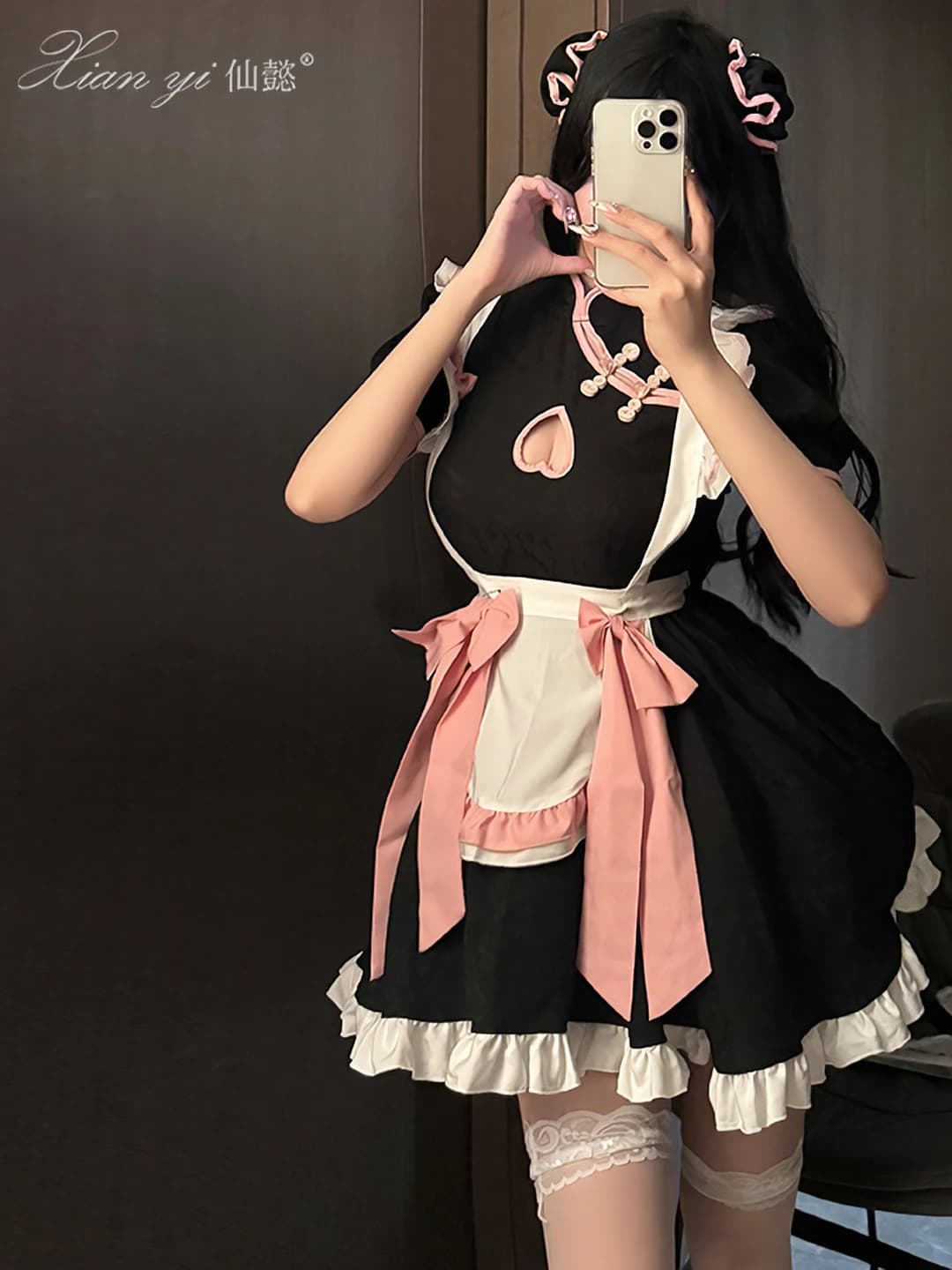 Ayollar uchun cosplay xizmatkor kostyum ko'ylagi, poliester mato, 90%-95% asosiy mato ulushi