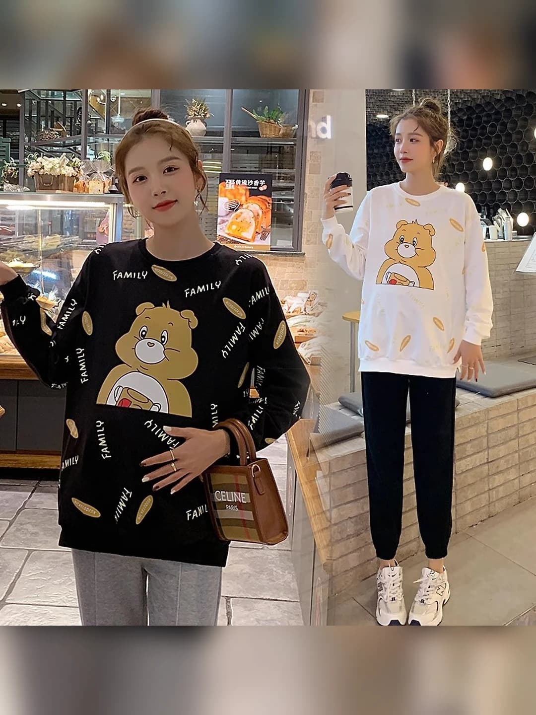 Women's maternity sweatshirt and trousers set, long sleeve, spring-autumn