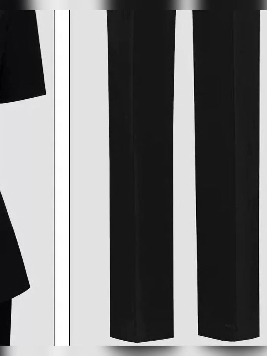 Black straight pants