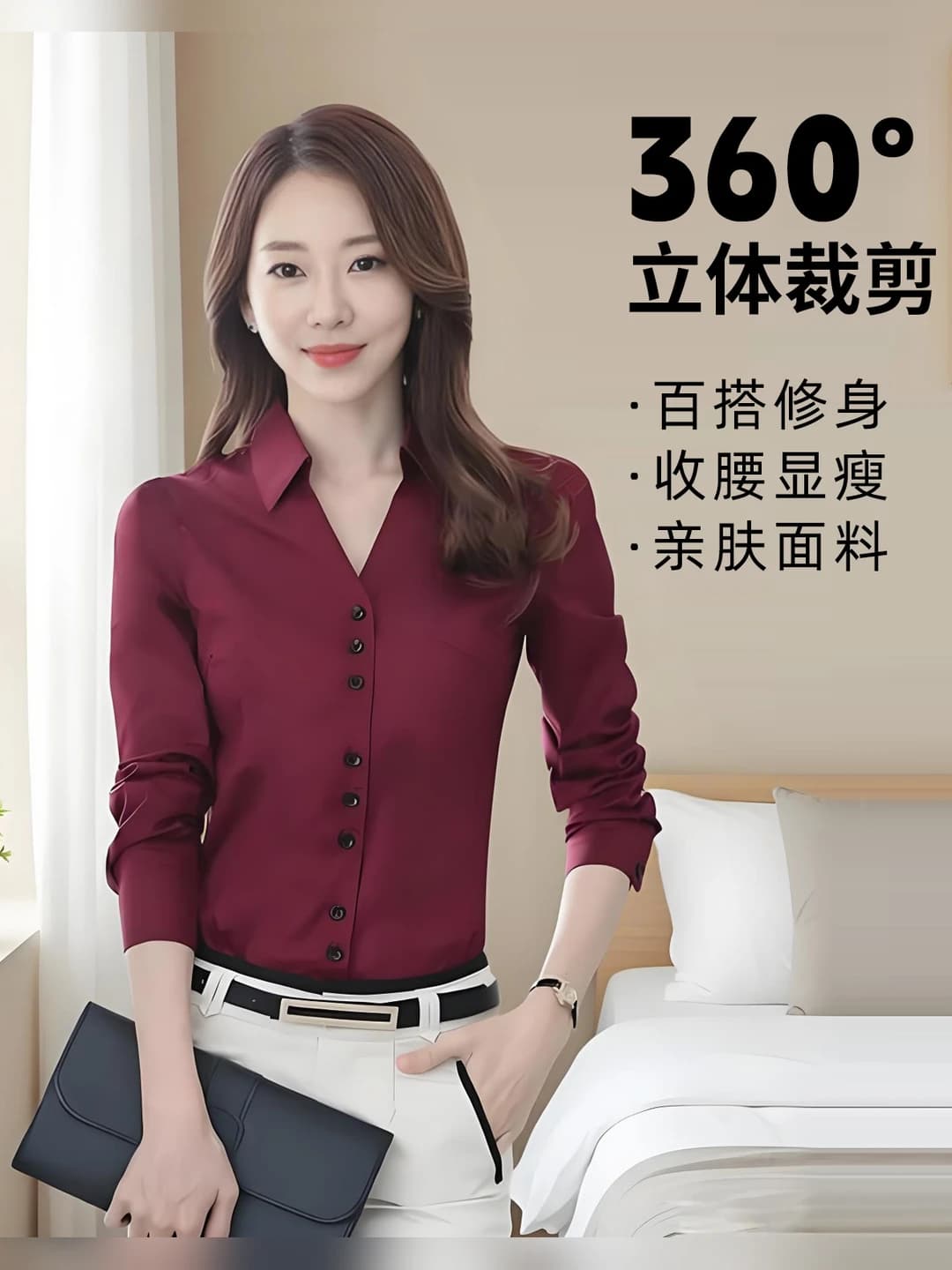 Wine red shirt