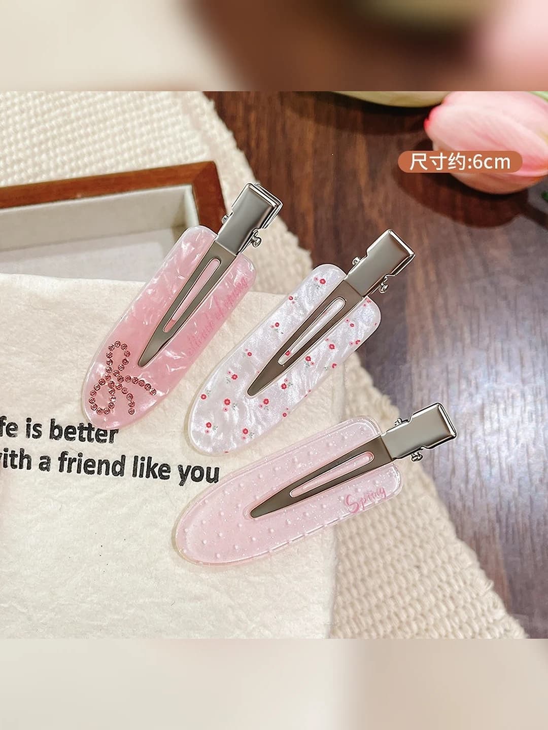 Pink, 3 pcs, 6 cm