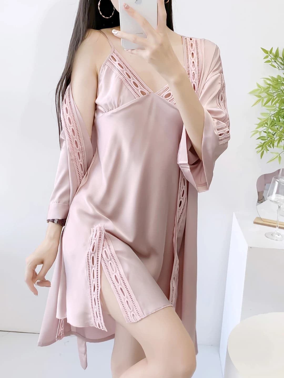 Розовый (3129 халат, 2 предмета)