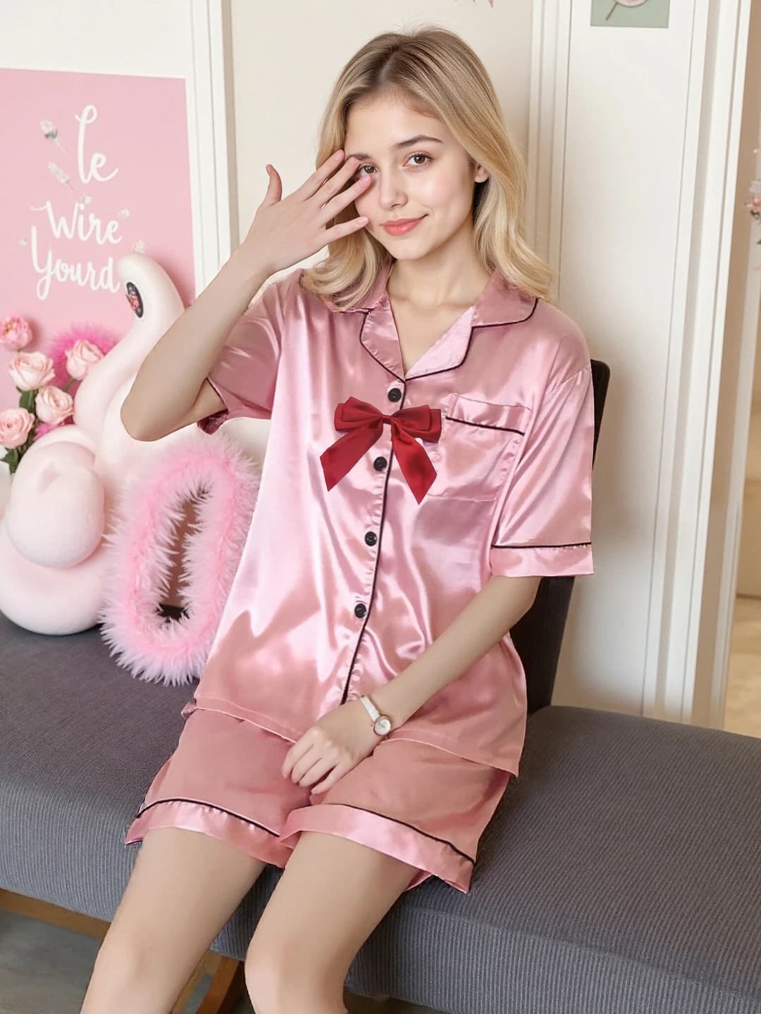 985# Pink, with bow