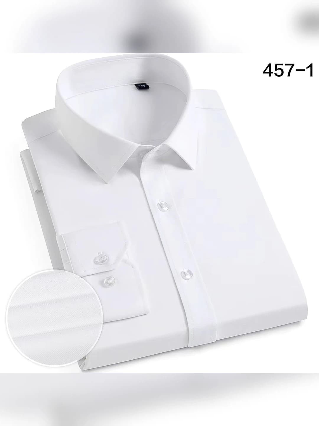 457-1 white men's long sleeves