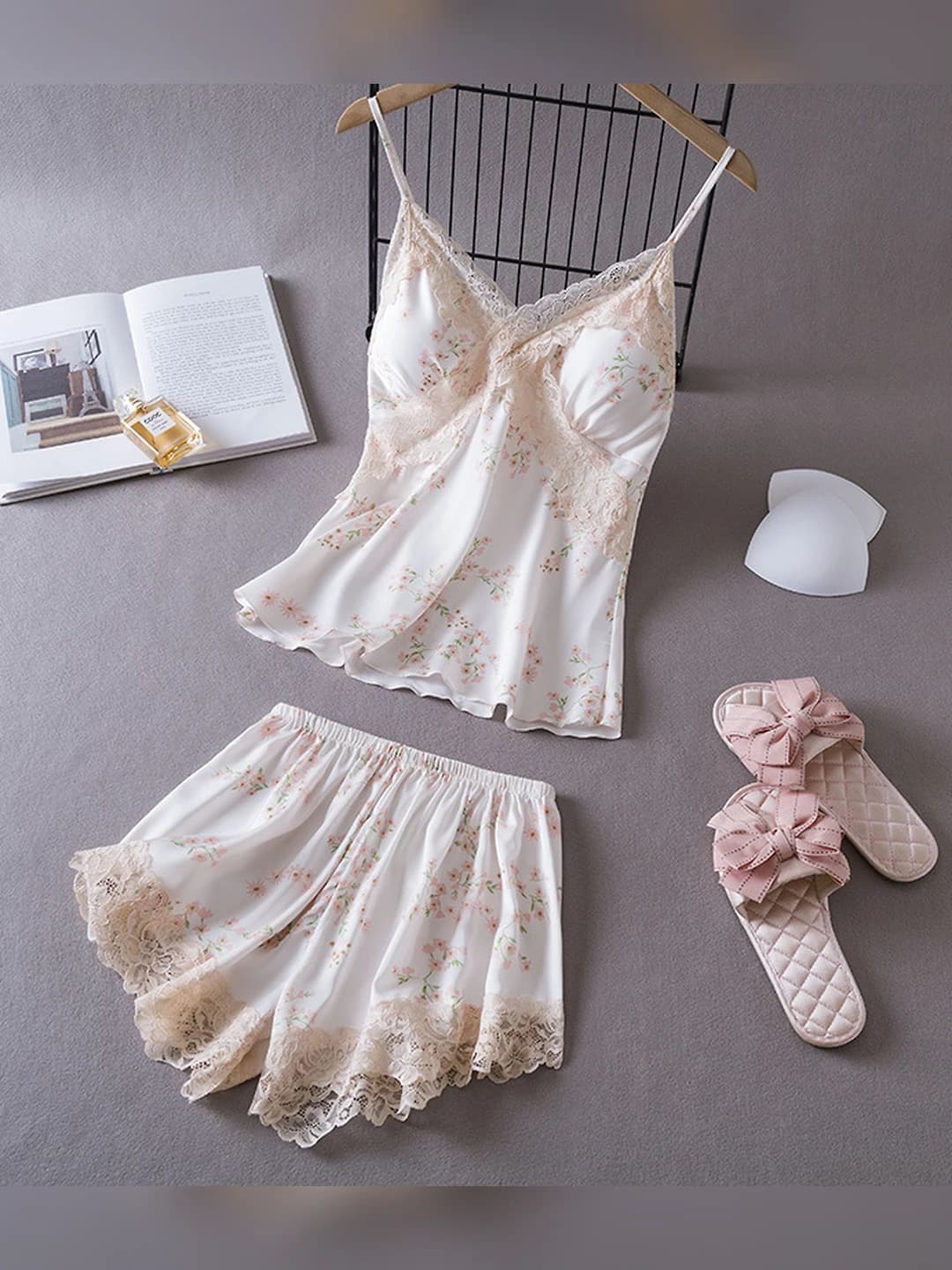 Silk - Sakura pink lace