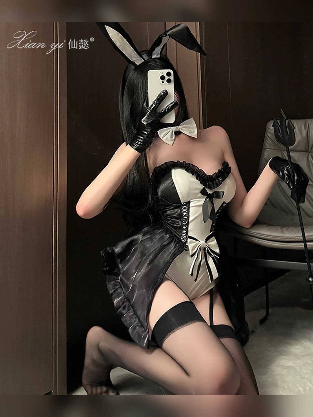 Ayollar uchun qorovul qiz rolini o'ynash ichki kiyimlari to'plami: Lolita, tishqoncha, o'yin kiyimi, forma, polyester