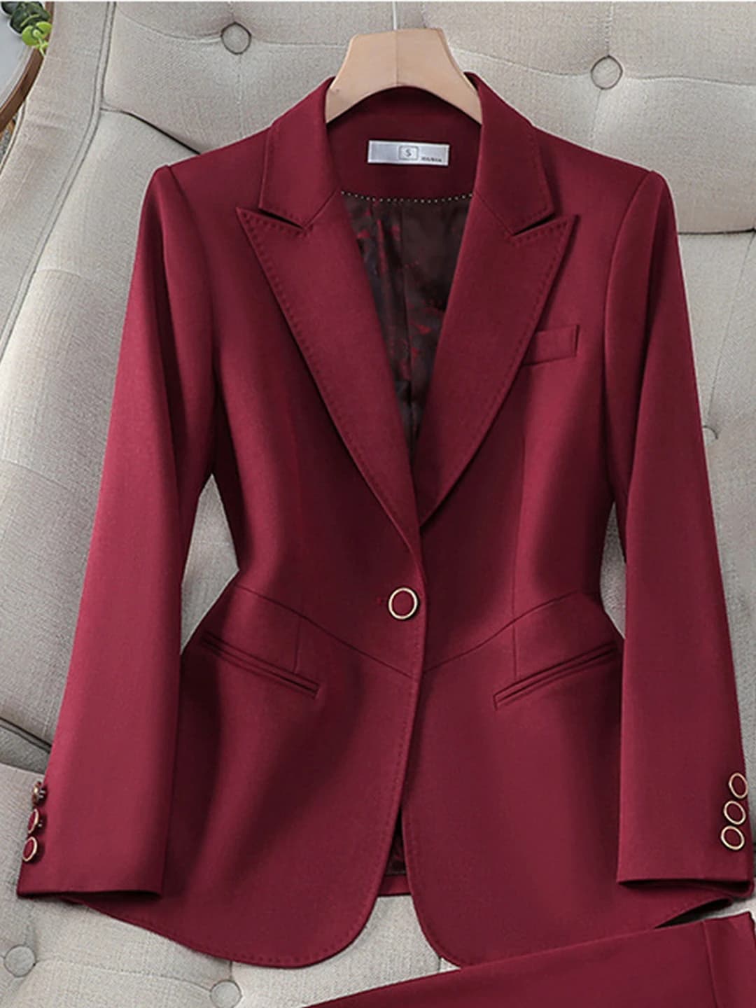 Only burgundy blazer