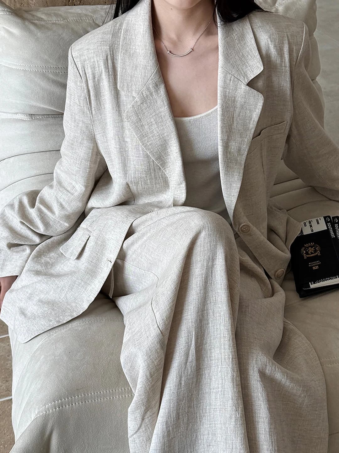 Linen apricot jacket