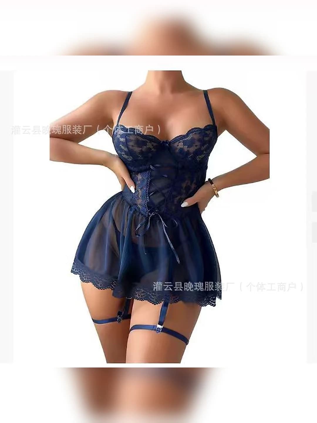 Navy (with thong)