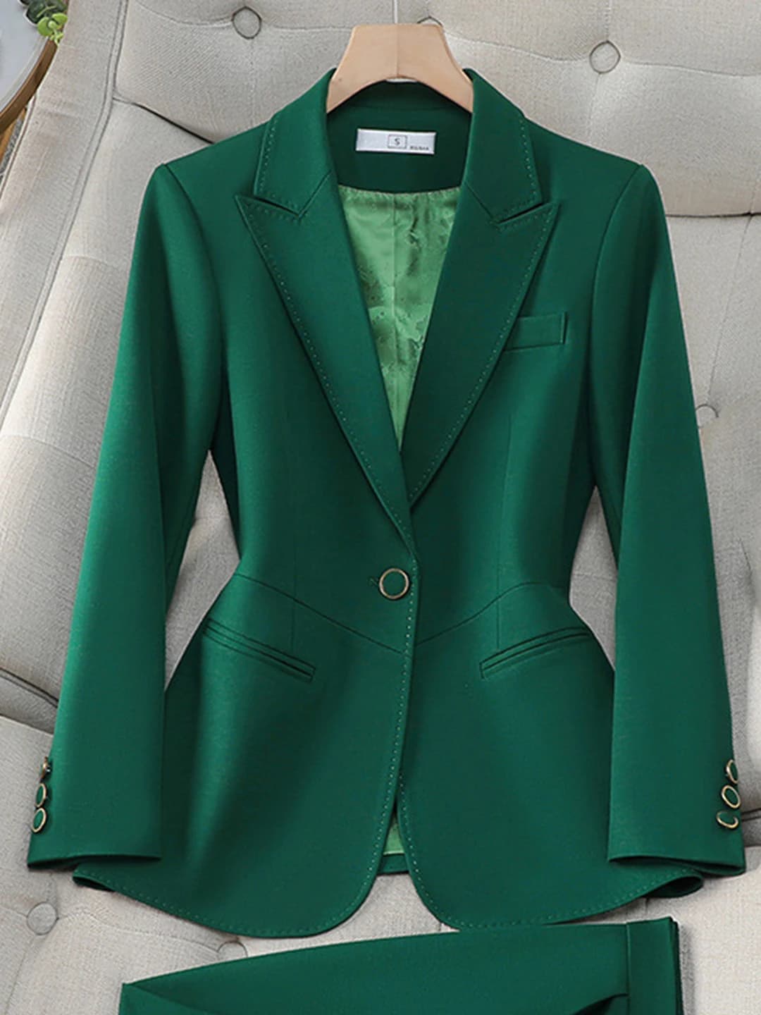 Only green blazer