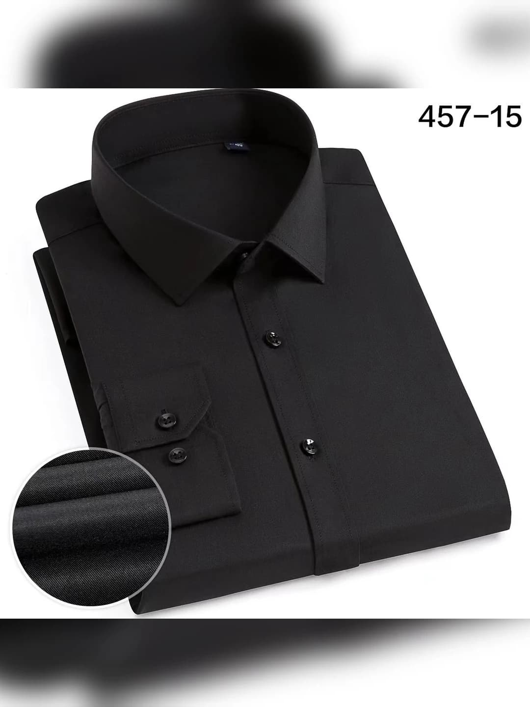 457-15 black men's long sleeves