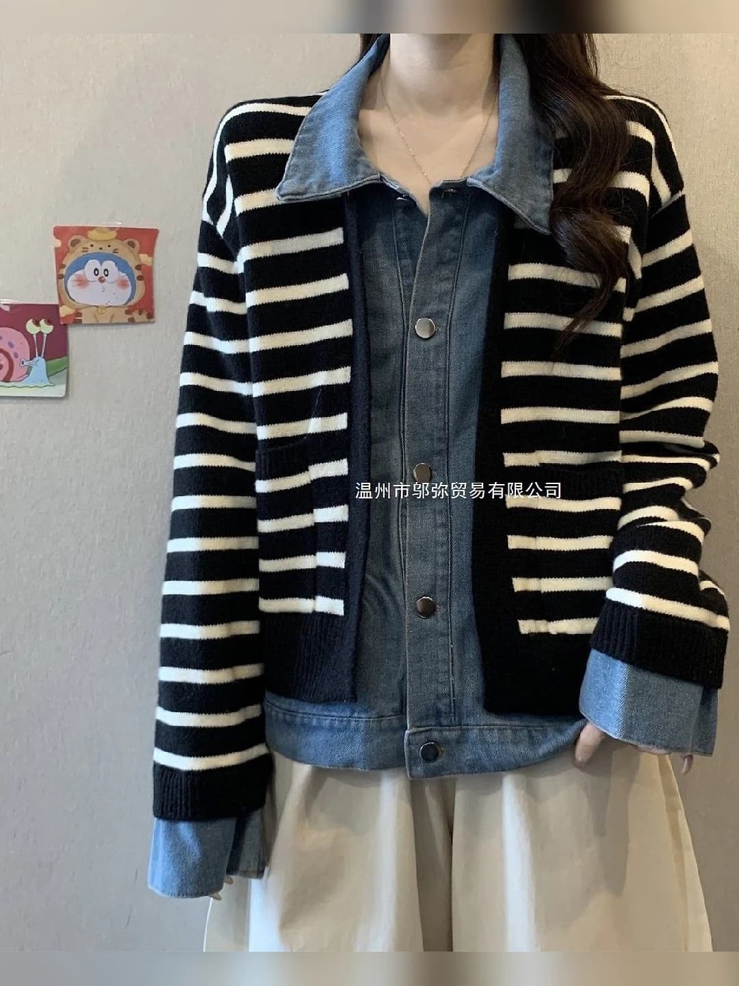 Women's autumn knit cardigan with POLO collar, sleeveless, slimming, casual outerwear