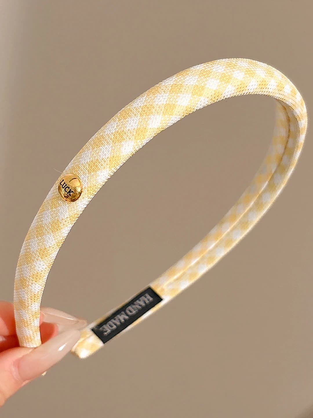 4# Yellow, plaid, 1.5 cm