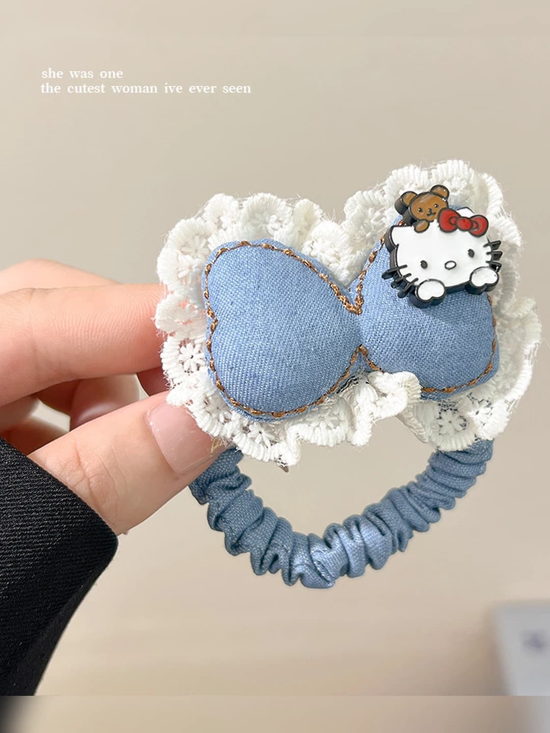 Light blue bow KT, 4 pc
