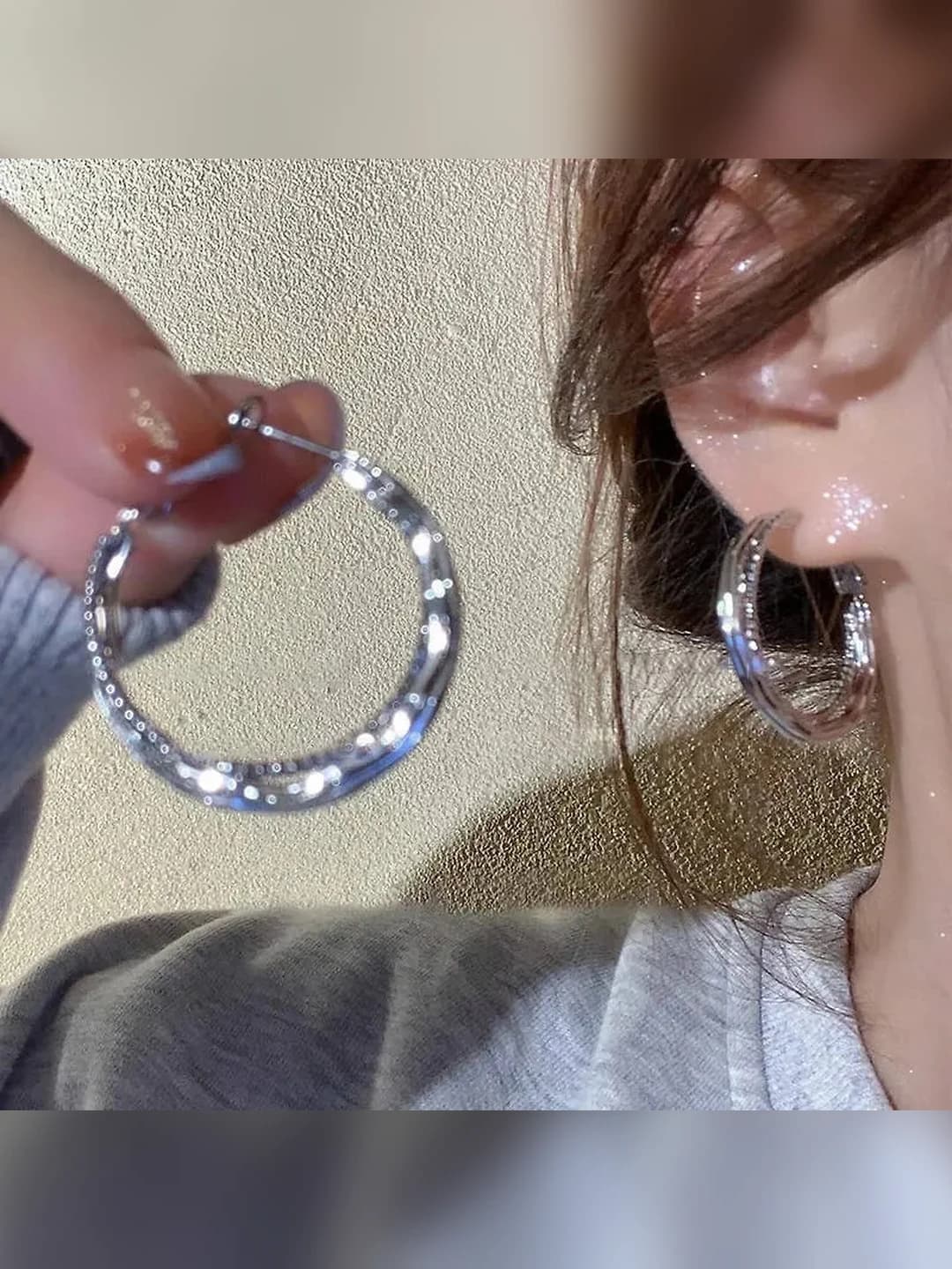 10# Twist Earrings - Silver