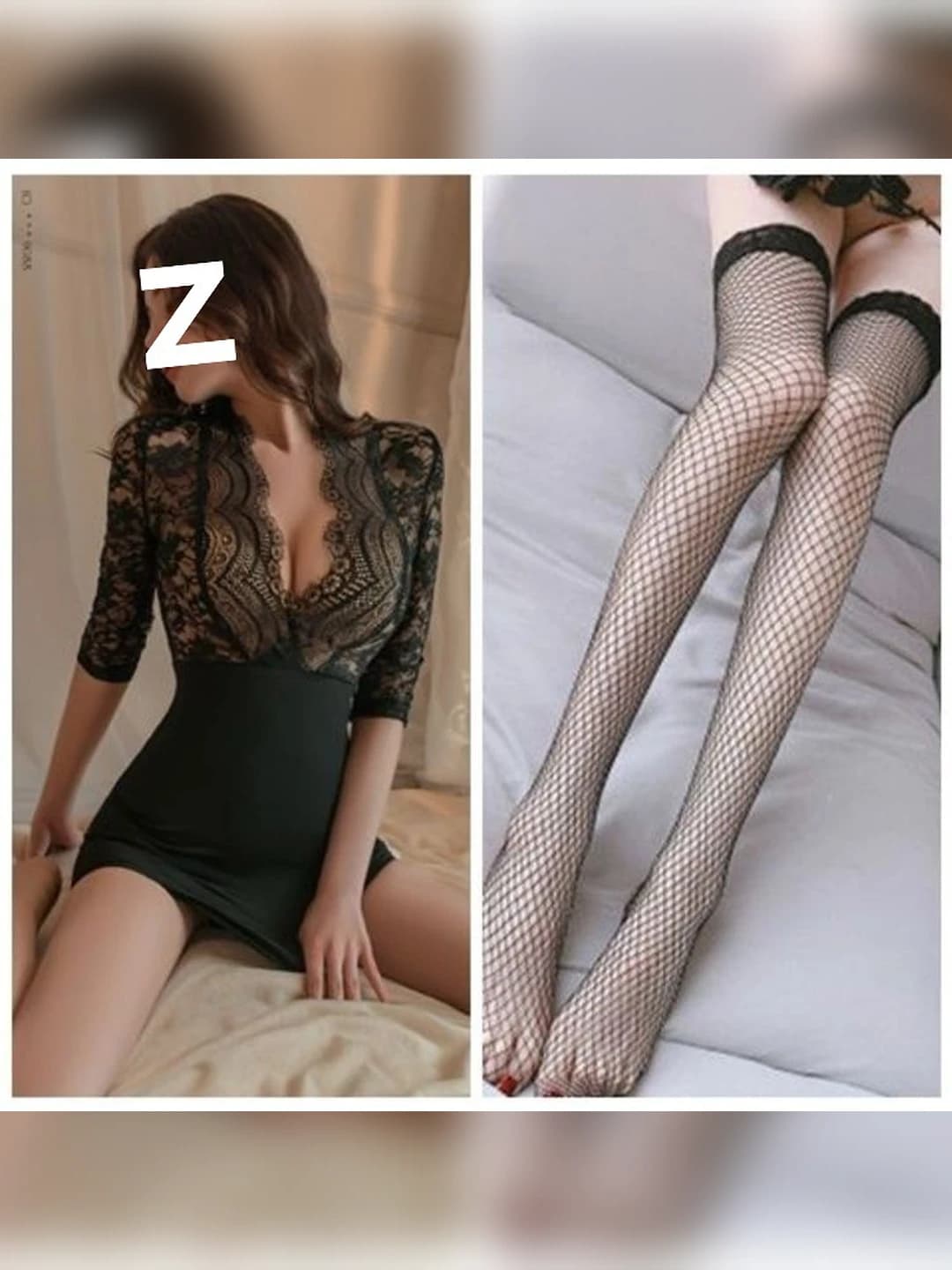Black dress+black fishnets