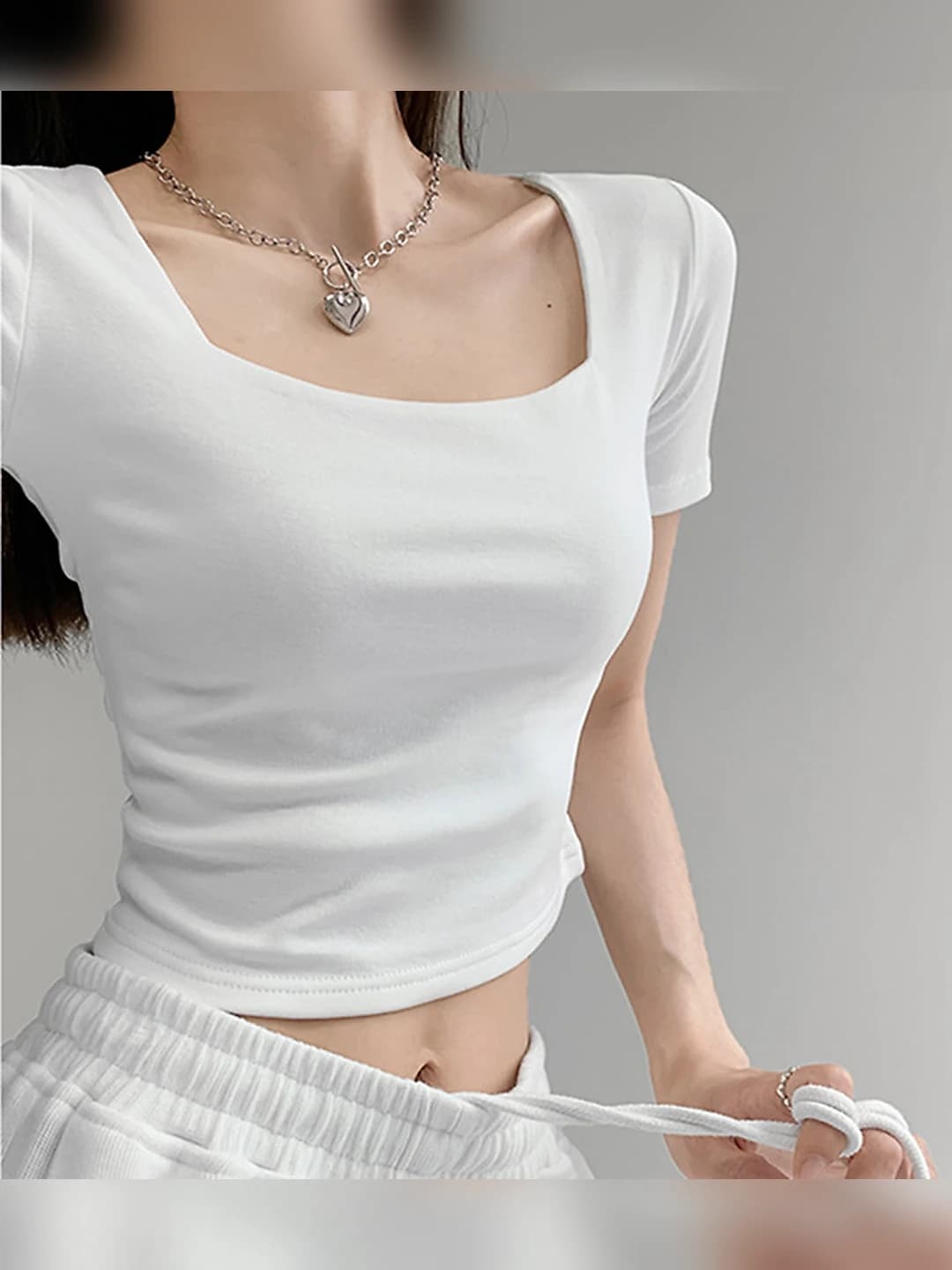 Women's short sleeve t-shirt, slim fit, crew neck, printed, for petite, summer