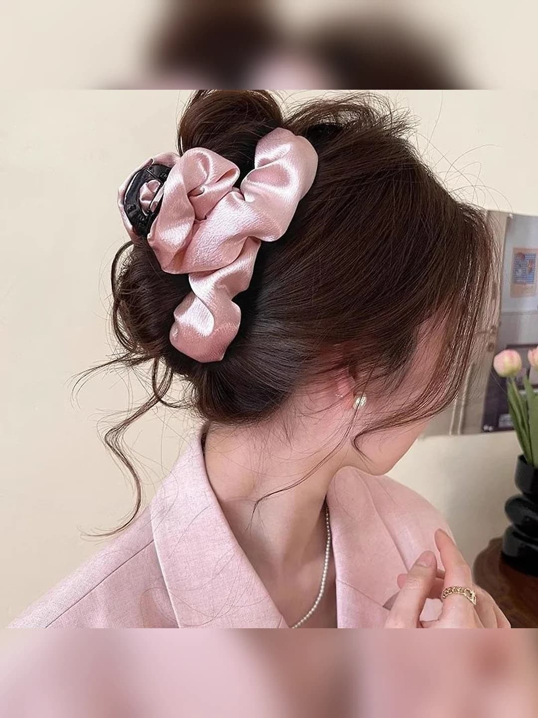 2# Лавандово-розовый складчатый облако зажим 13cm