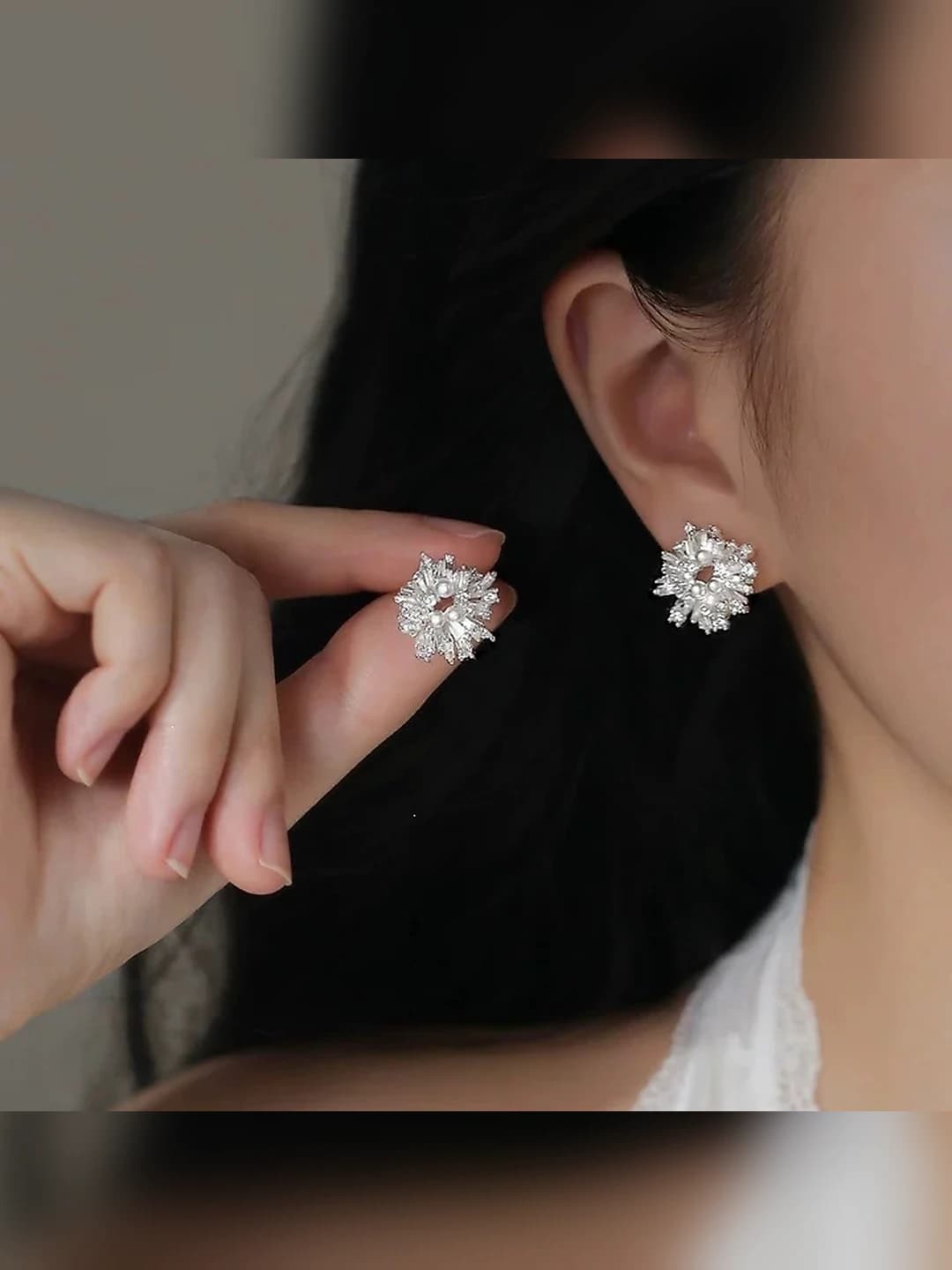 1# Sunflower pearl earrings