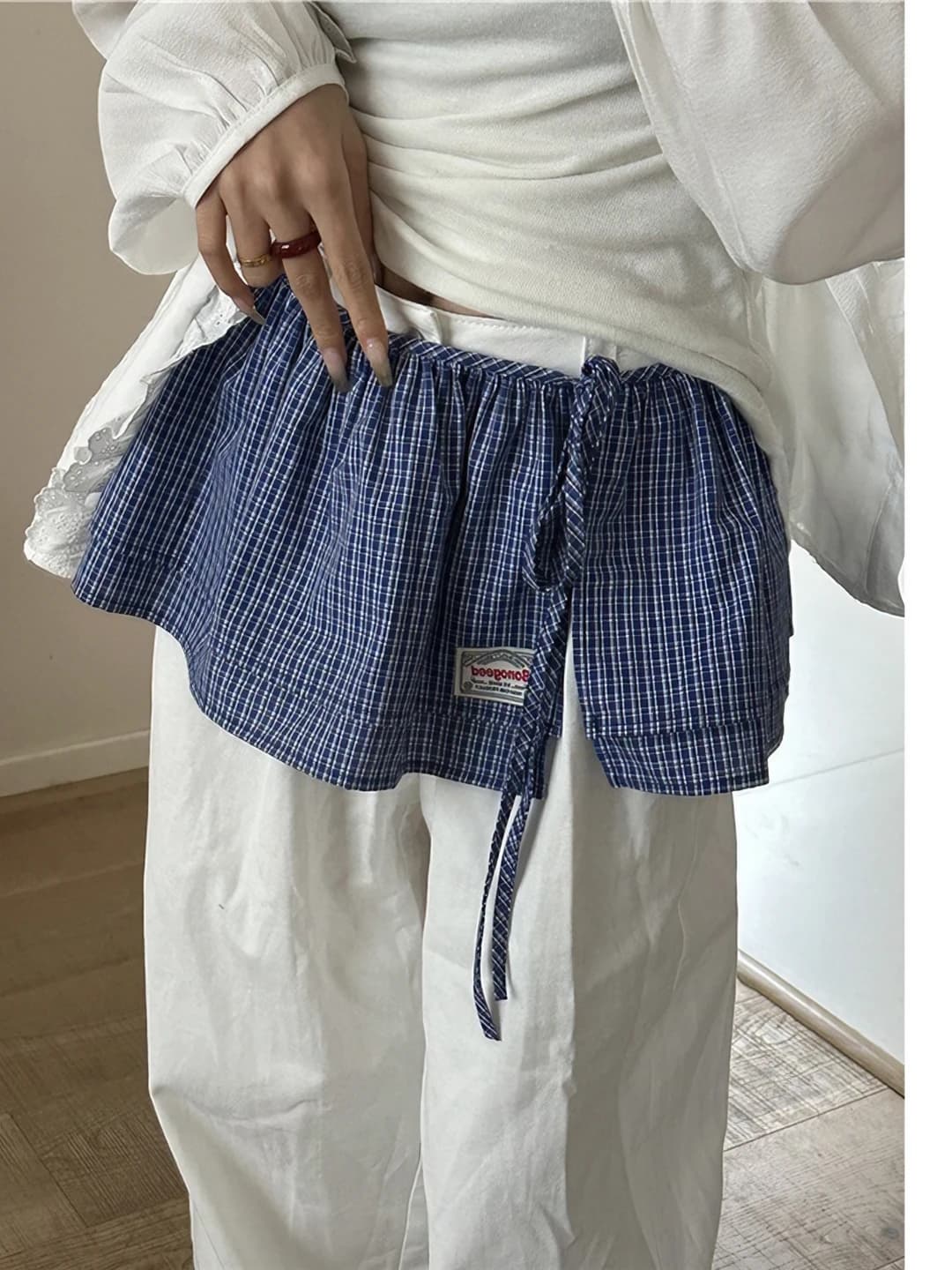Dark blue small plaid