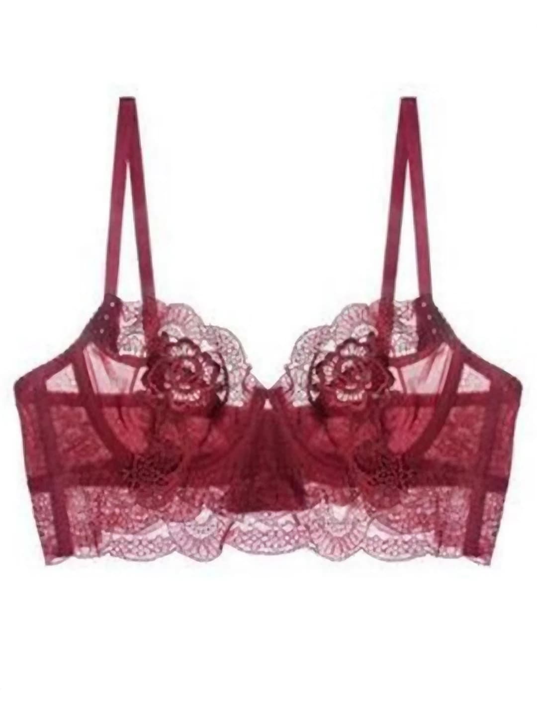 Wine red bra