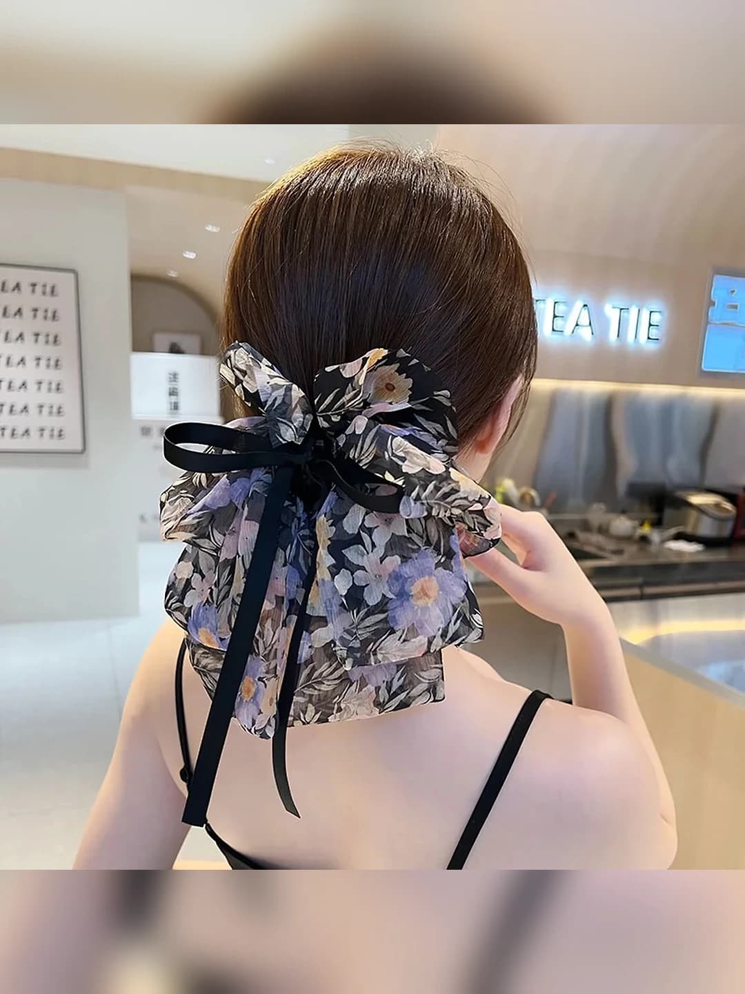 1# Floral, blue-black