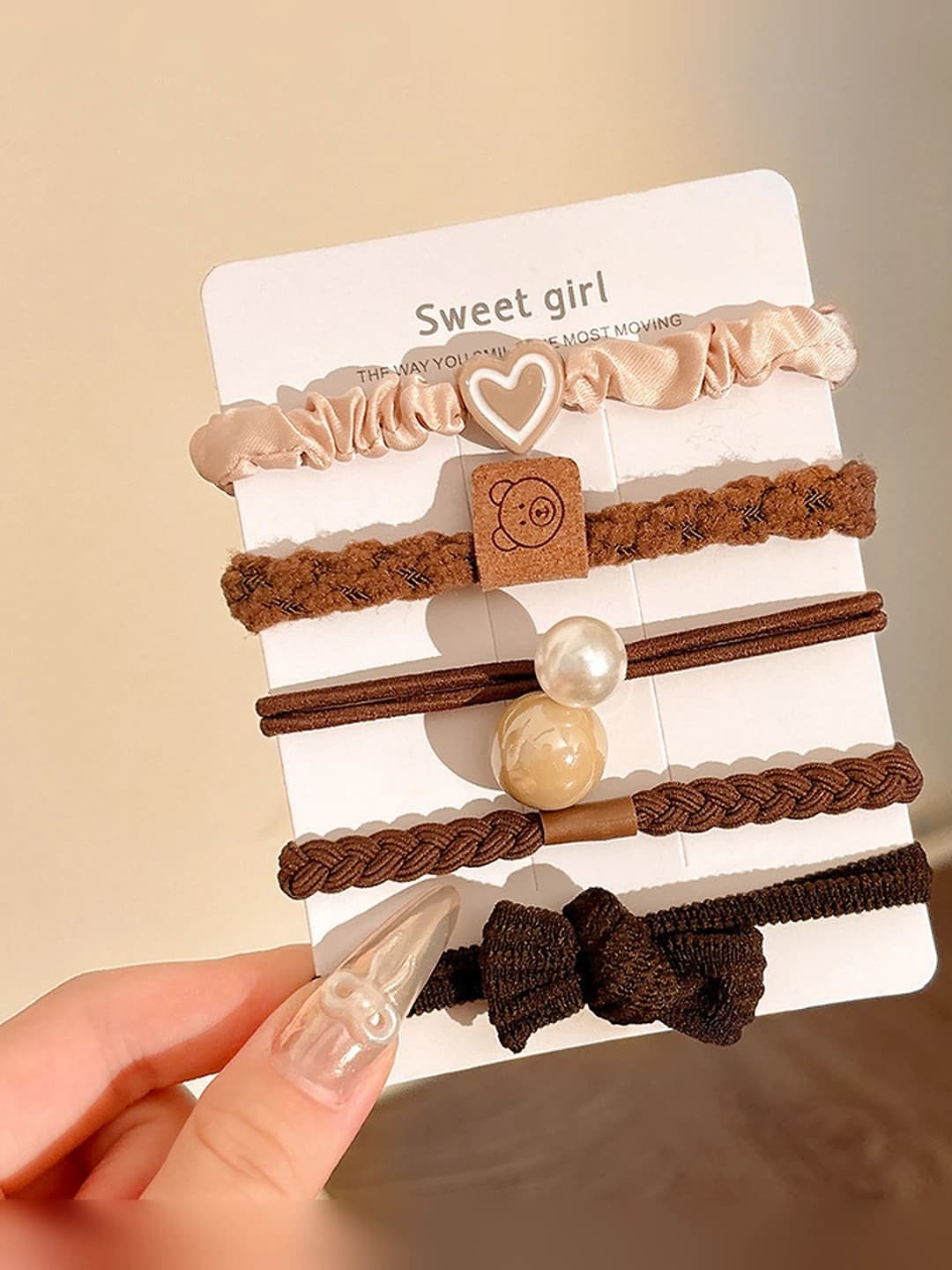 12# Светло-кофейный медведь набор из 5 шт #ок. 5.5cm
