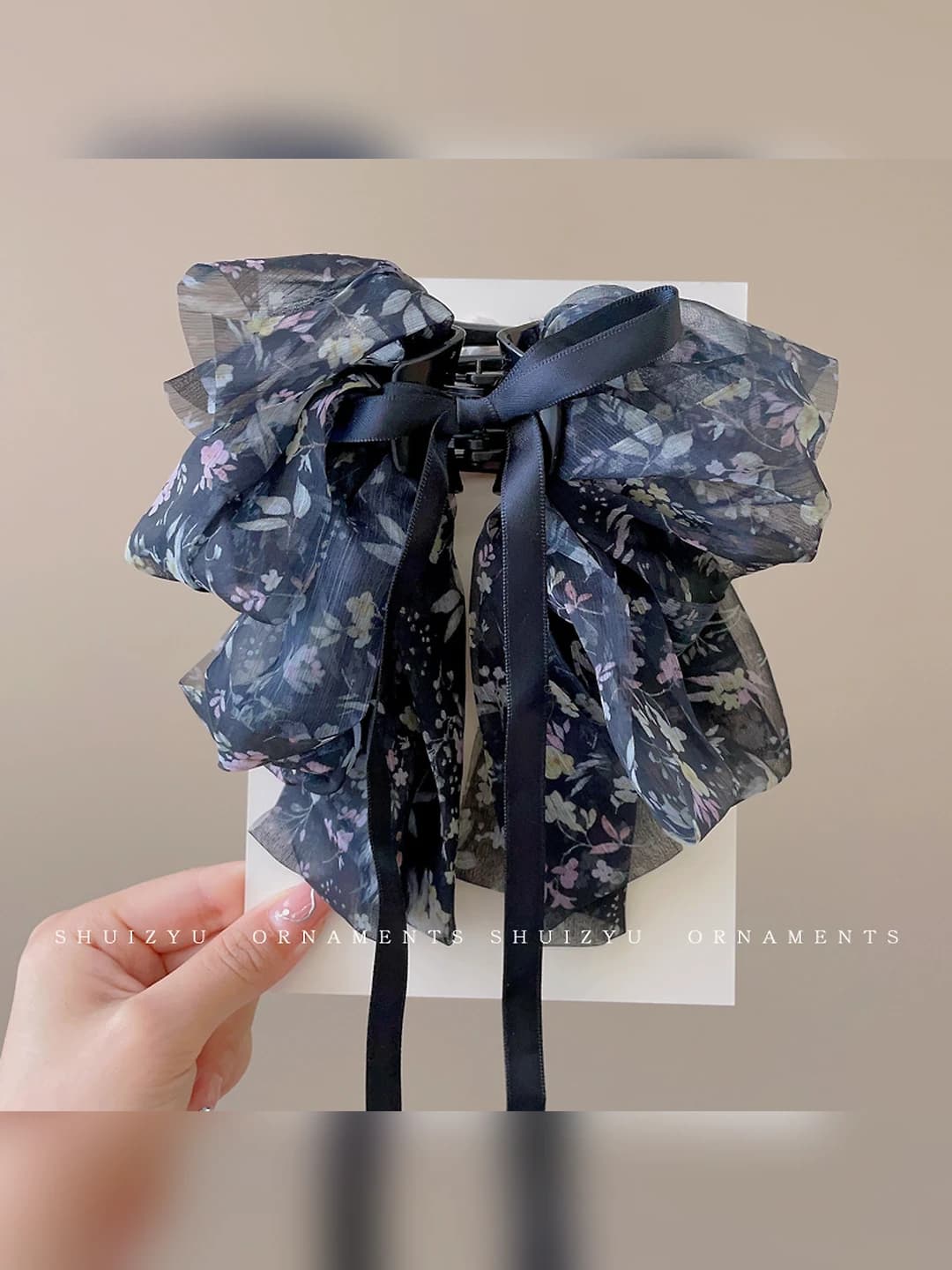 3# Floral, black