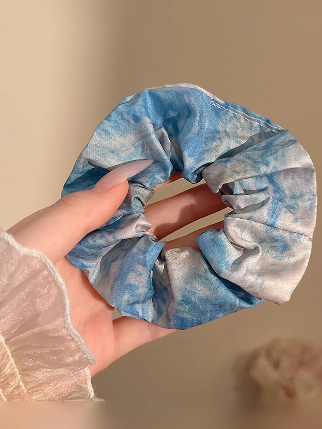 2# Tie-dye atlas-ko'k 12 sm