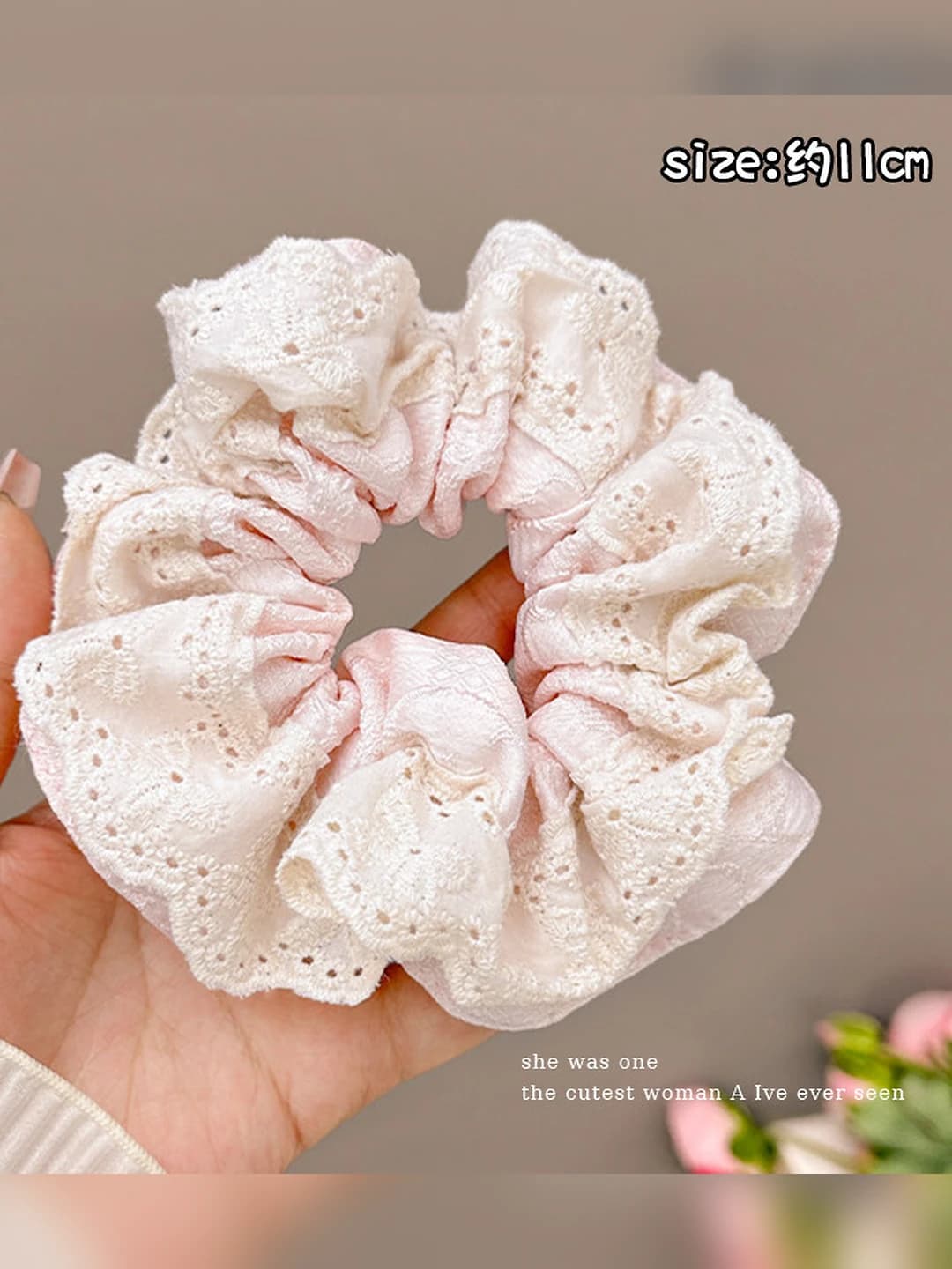 2#Розовый кружевной хвостовик ок. 11 см