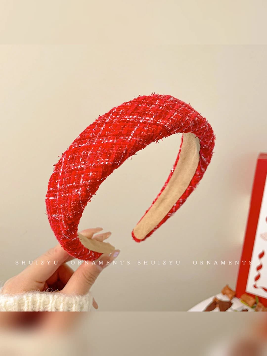 Festive red headband