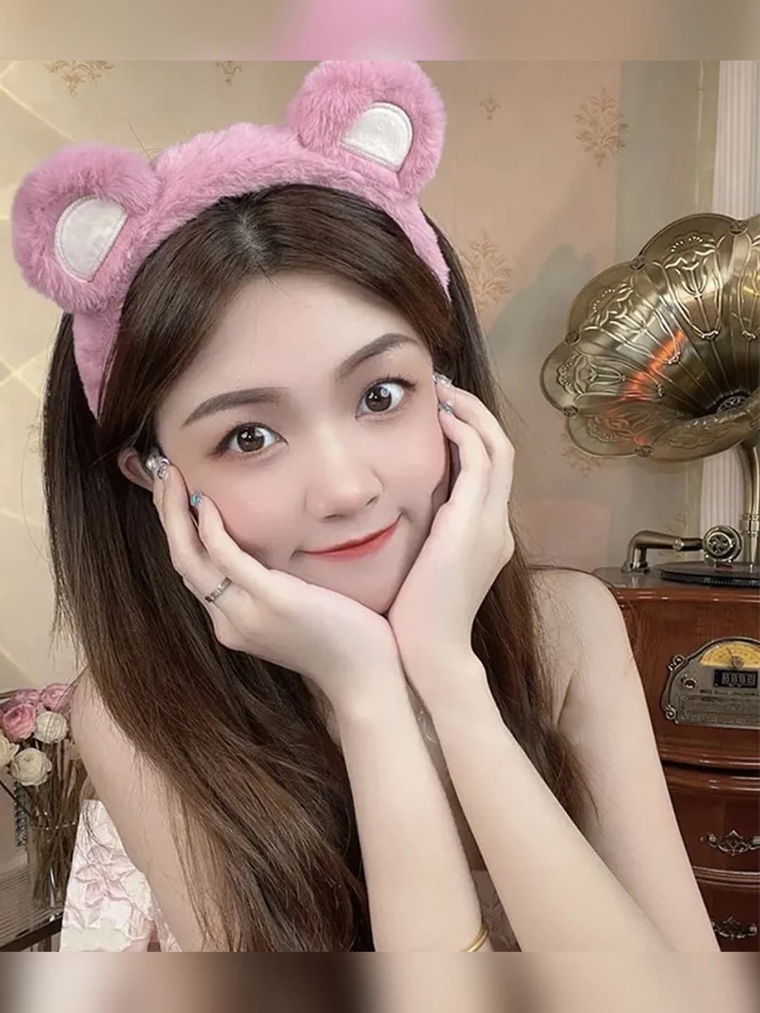 3# Pink bear ears