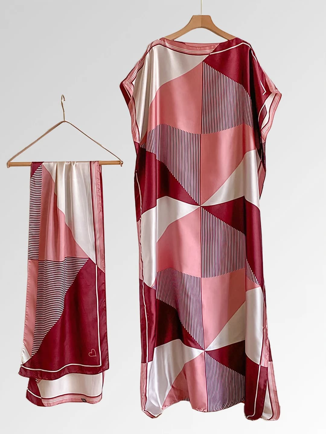 Geometric red-pink