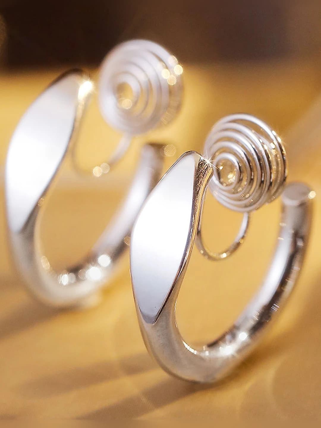 Silver ear clips