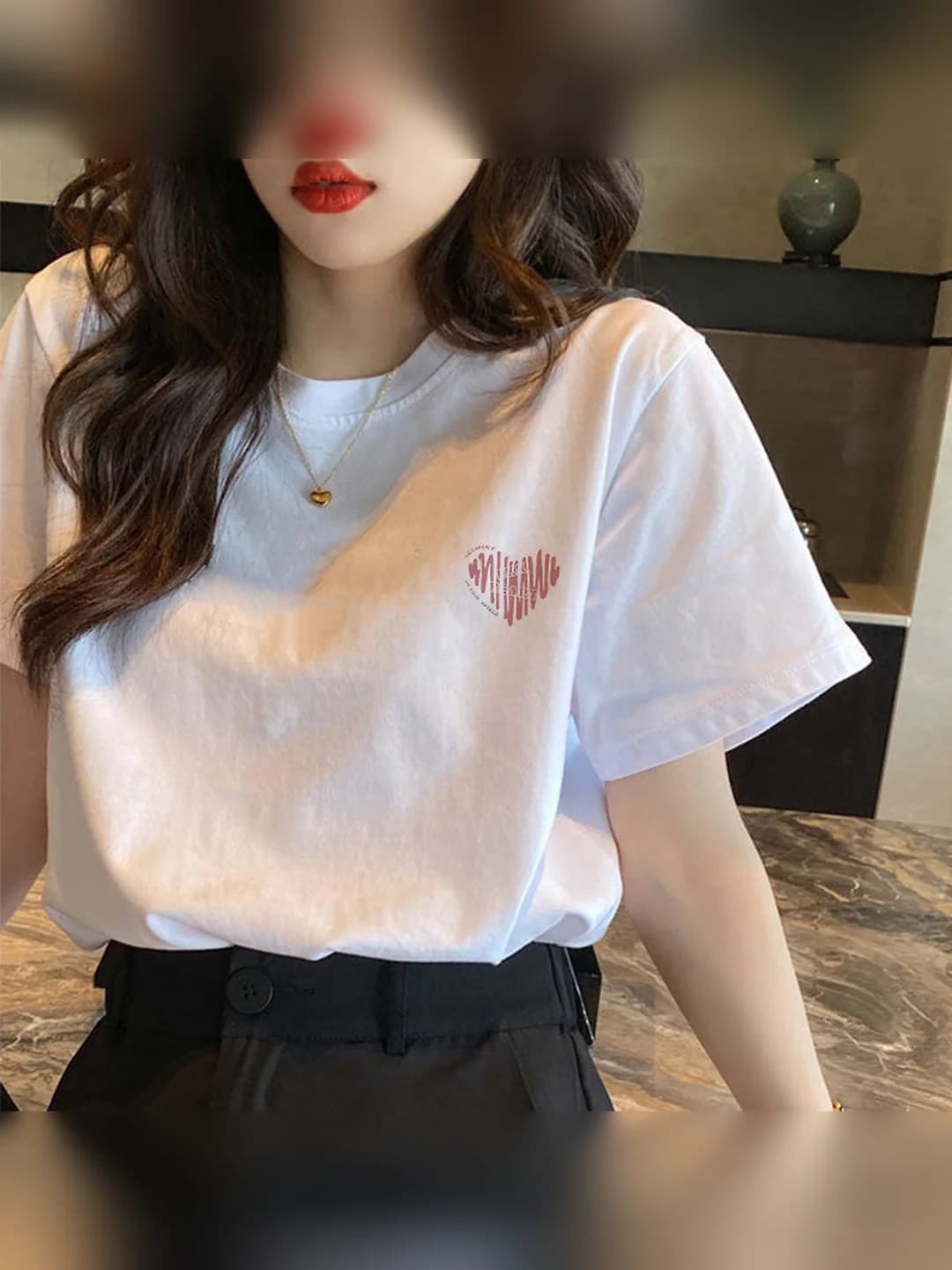 Left chest: Pink heart